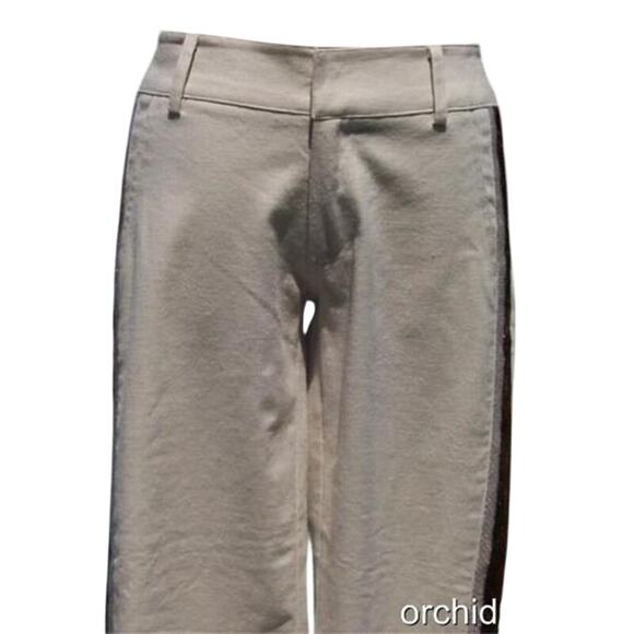 Cache Linen Blend Multi Color Bead Trim Crop Gaucho Pant Stretch New $98 NWT - Picture 6 of 7